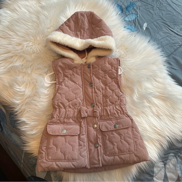 Nicole Miller Other - Nicole Miller Quilted Hooded Kids Jacket/Vest - Pink sz 4T EUC